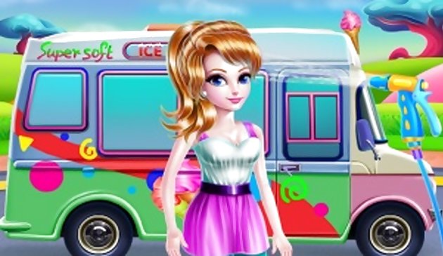 Грузовичок с мороженым: автомойка