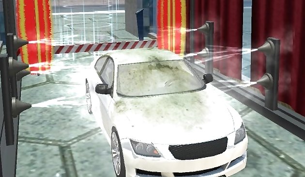 Современная мойка спортивного автомобиля 3D