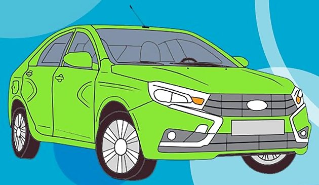 Российские автомобили книжка-раскраска