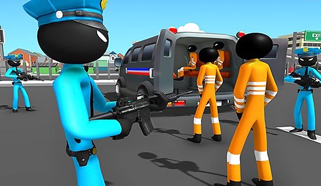 Американская полиция Стикмен самолет преступности