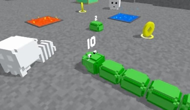 Скользкая блочная Змея 3D