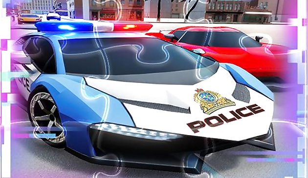 Полицейские автомобили Слайд головоломка