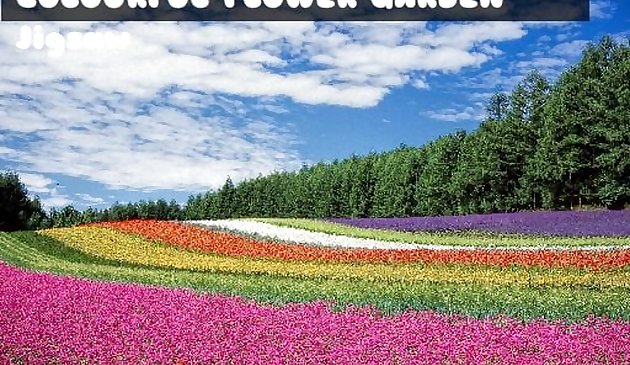 Цветастый цветочный сад пазл
