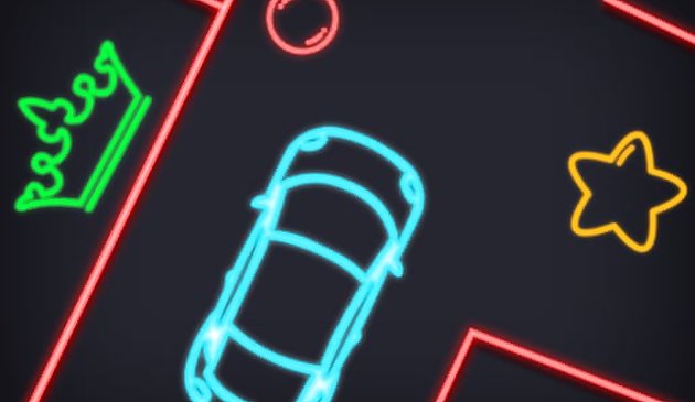 Неоновый автомобиль пазл