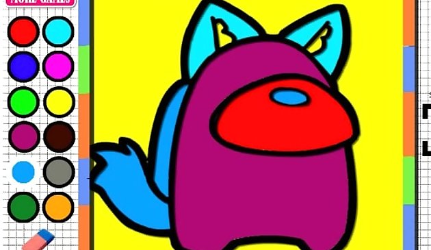 Амонг Ас веселье раскраски