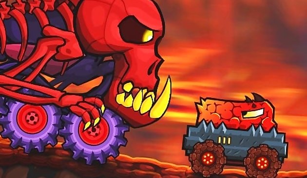 Автомобиль ест автомобиль Вулканическое приключение