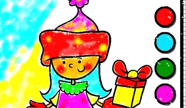 Babbo Natale da colorare facile