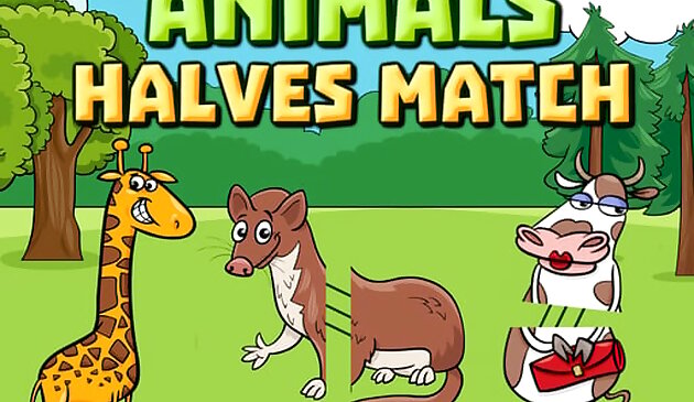 Animals Halves Match