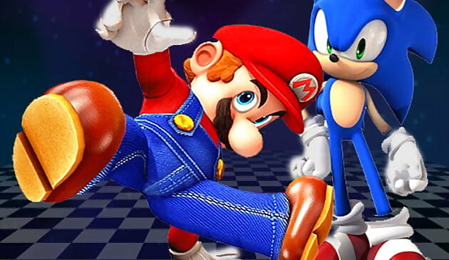 Супер Марио и Соник FNF танец