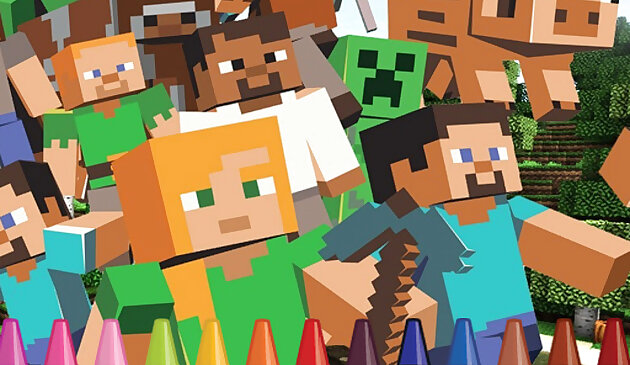 Minecraft раскраска