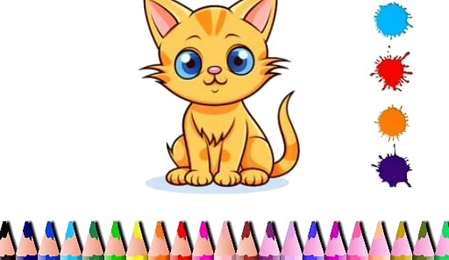 Милая кошка книжка раскраска