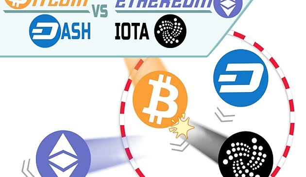 Биткоин против дэш йота